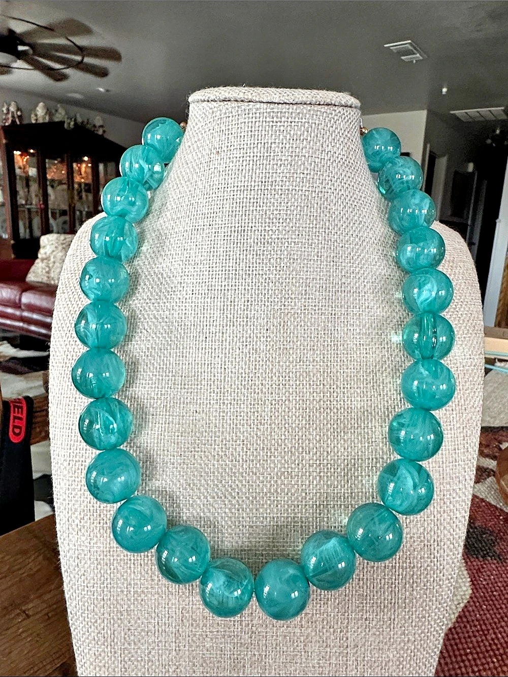 Queen Gypsy Bubblegum Marbelized Turquoise Necklace